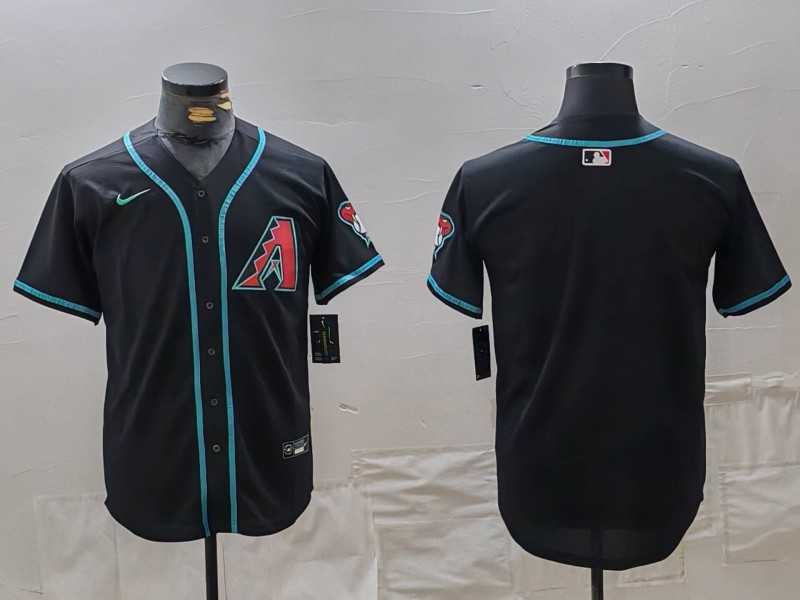 Men%27s Arizona Diamondbacks Blank Black Cool Base Limited Stitched Jersey